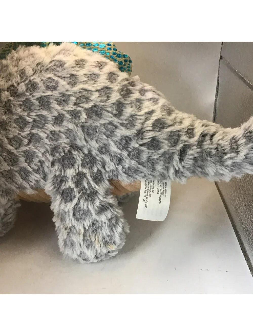 Gray Dinosaur Plush 11